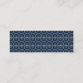  ontwerpen voor Navy Blue en Silver Pattern Mini Visitekaartje (Achterkant)