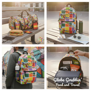 Ontwerpen voor positiviteit: Happy Colors Happy Pl Bedrukte Rugzak