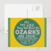 Ontwerpen voor reislabel voor Ozark Mountains Briefkaart (Voorkant / Achterkant)