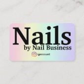 Ontwerpende nagelstyliste visitekaartje (Achterkant)