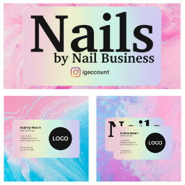 Ontwerpende nagelstyliste visitekaartje
