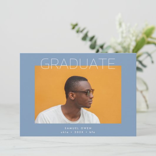 Ontwerper Afstudeerder Modern twee Afstuderen Foto Aankondiging (Staand voorkant)