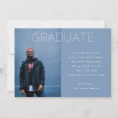 Ontwerper Afstudeerder Modern twee Afstuderen Foto Aankondiging (Achterkant)