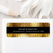 Ontwerper Alligator Crocodile Skin Shiny Gold Blac Etiket (Insitu)