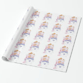 Ontwerper Baby shower Gift Wrap Cadeaupapier (Uitgerold)
