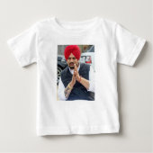 Ontwerper Baby T-shirt met Sidhu Moose Wala Foto (Voorkant)