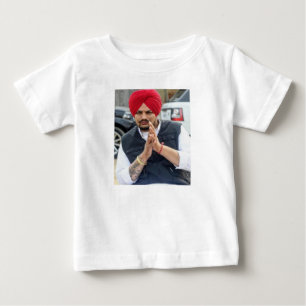 Ontwerper Baby T-shirt met Sidhu Moose Wala Foto