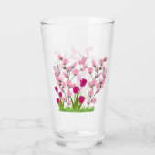 Ontwerper Bloemen & Vlinders Iced Glass Cup Glas (Achterkant)