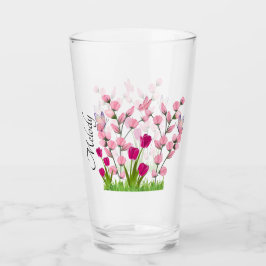 Ontwerper Bloemen & Vlinders Iced Glass Cup Glas