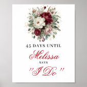 Ontwerper Blush Burgundy Dais Tot Ik Doe Teken Poster (Voorkant)
