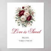 Ontwerper Boheemse Liefde is Zoete Bloem Teken Poster (Voorkant)