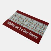 Ontwerper Bourgogne met patroondetails Deurmat (Schuin)