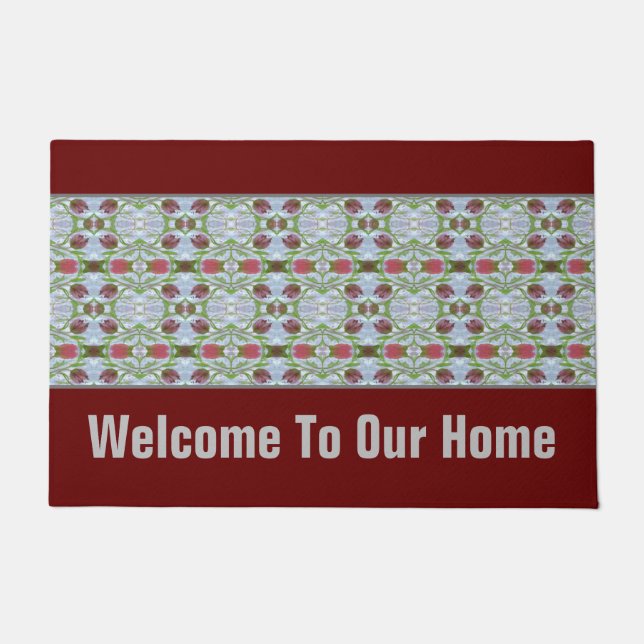 Ontwerper Bourgogne met patroondetails Deurmat (Voorkant)