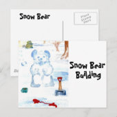 Ontwerper Briefkaart 2 van de "Sneeuwbouw" van het (Voorkant / Achterkant)