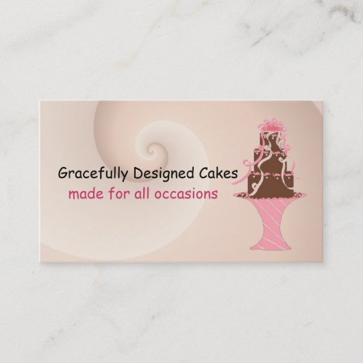 Ontwerper Cakestand Fijne Chocolade Visitekaartje (Voorkant)