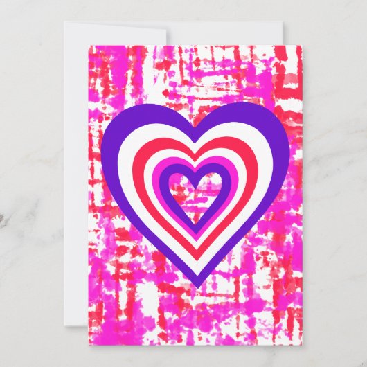Ontwerper colorway stof stijl achtergrond & harten kaart (Voorkant)