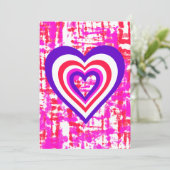 Ontwerper colorway stof stijl achtergrond & harten kaart (Staand voorkant)
