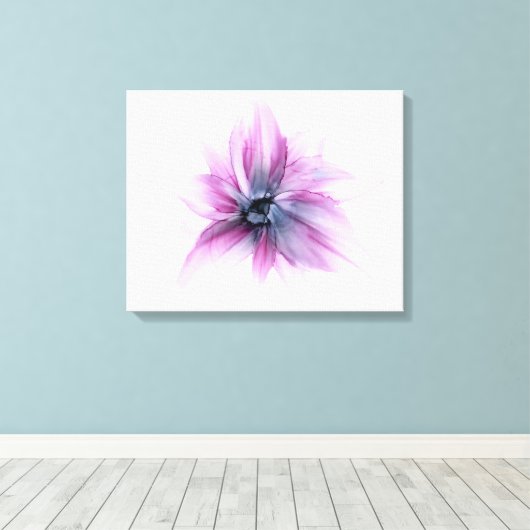 Ontwerper Dahlia—pas— aan Canvas Afdruk (Insitu (Houten vloer))