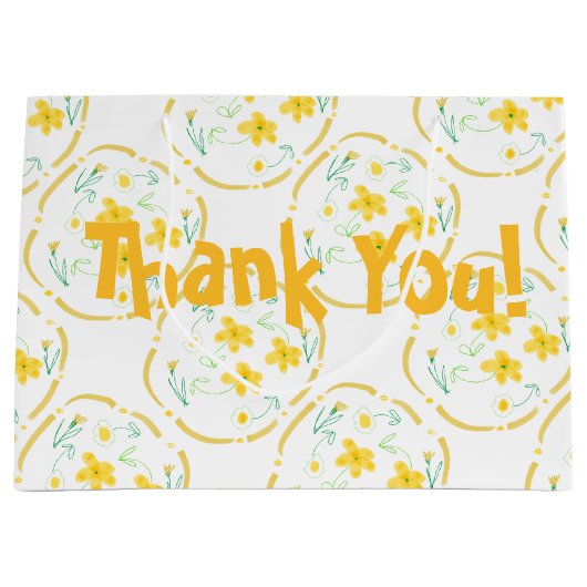 Ontwerper Dank u Gift Bag Large Cadeautasje (Voorkant)