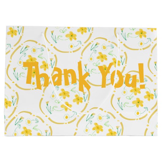 Ontwerper Dank u Gift Bag Large Cadeautasje (Achterkant)