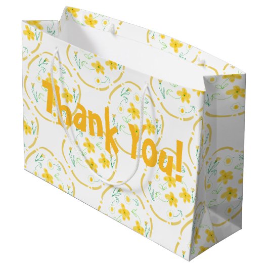 Ontwerper Dank u Gift Bag Large Cadeautasje (Achterkant Gekanteld)