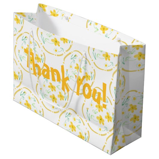 Ontwerper Dank u Gift Bag Large Cadeautasje (Voorkant Gekanteld)