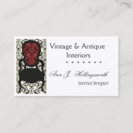 Ontwerper Decorator Victoriaans Damask Floral Stoe Visitekaartje