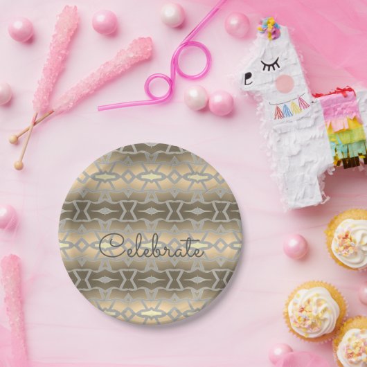 Ontwerper en stijlvol papieren bordje (Feest)