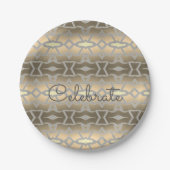 Ontwerper en stijlvol papieren bordje (Voorkant)