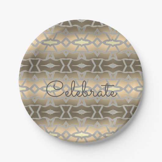 Ontwerper en stijlvol papieren bordje (Voorkant)