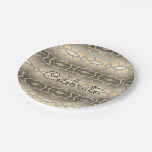 Ontwerper en stijlvol papieren bordje (Gekanteld)