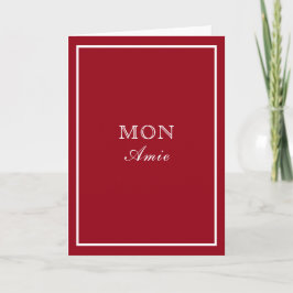 Ontwerper geïnspireerd door Red Mon Amie Kaart