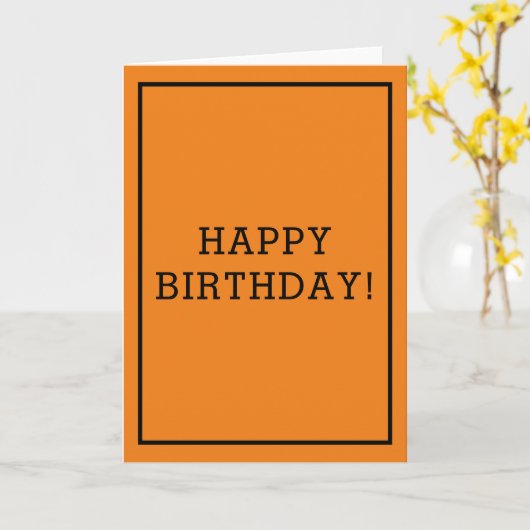 Ontwerper Geïnspireerd Sinaasappel Kaart (Gele Bloem)