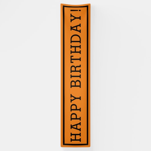 Ontwerper Geïnspireerde Oranje verjaardag Spandoek (Verticaal)