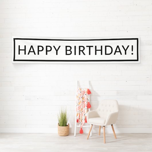 Ontwerper Geïnspireerde Witte Dag Spandoek (Insitu)