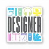 Ontwerper Gereedschap Sticker (Voorkant)