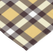 Ontwerper gingham patroon geel en zwart tafelkleed (Gekanteld)