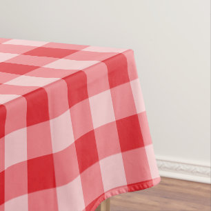 Ontwerper gingham patroon rood en wit tafelkleed