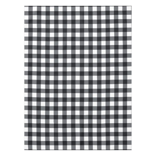 Ontwerper gingham patroon zwart-wit tafelkleed (Voorkant)