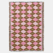 Ontwerper gooit banket door server - bruin en roze deken (Voorkant Verticaal)