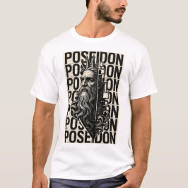Ontwerper Griekse god Poseidon T-shirt