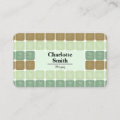 Ontwerper groen gepersonaliseerd Visitekaartje (Voorkant)