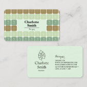 Ontwerper groen gepersonaliseerd Visitekaartje (Voorkant / Achterkant)