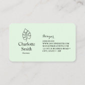 Ontwerper groen gepersonaliseerd Visitekaartje (Achterkant)