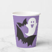 Ontwerper Halloween! Vleermuizen en geesten Papieren Bekers (Achterkant)