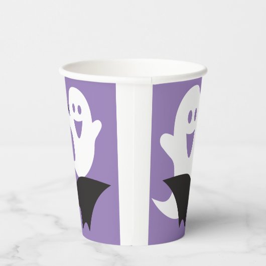 Ontwerper Halloween! Vleermuizen en geesten Papieren Bekers (Rechts)