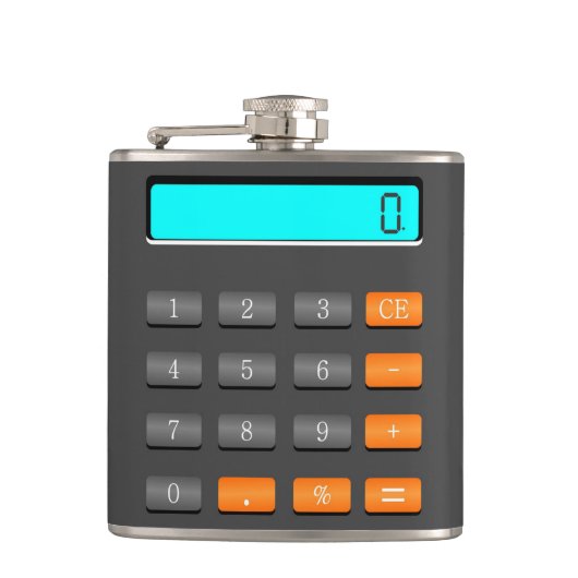 Ontwerper Heupkolf - Deze calculator werkt nooit! Heupfles (Voorkant)