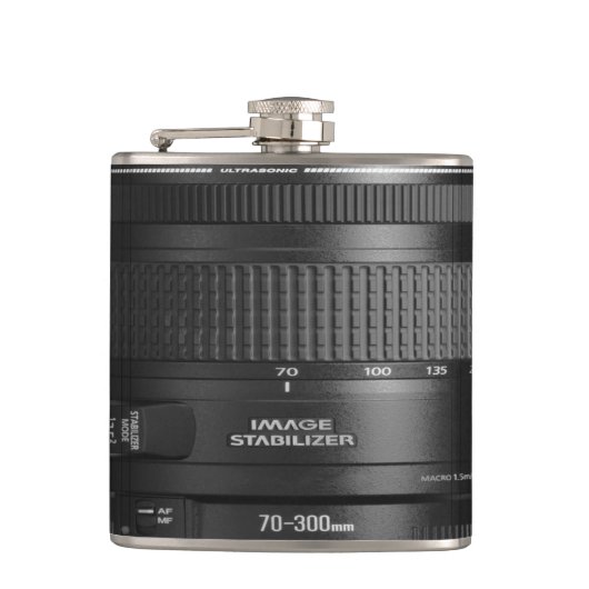 Ontwerper Hip Flask 7 Oz Nutcase - Camera Heupfles (Voorkant)