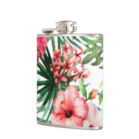 Ontwerper Hip Flask - Hibiscus Green Heupfles (Links)