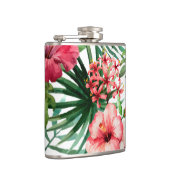 Ontwerper Hip Flask - Hibiscus Green Heupfles (Rechts)